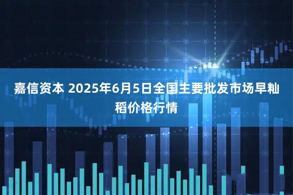 嘉信资本 2025年6月5日全国主要批发市场早籼稻价格行情